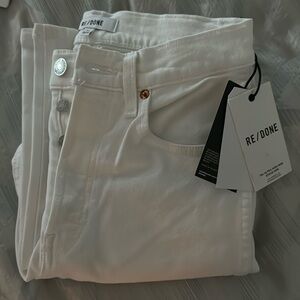 RE/DONE white loose jeans